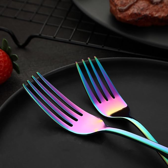 Rainbow Silverware Set Flatware Cutlery - Image 4