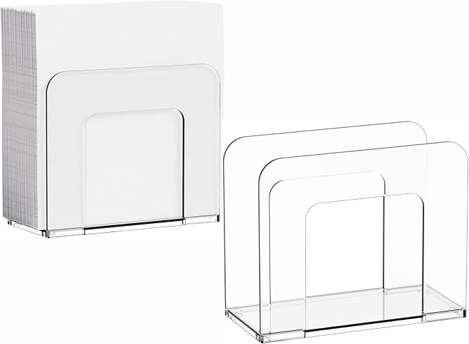 2 Pack Square Clear Napkin Holder by Yieach