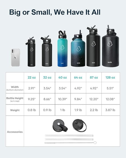 BUZIO 64 oz Insulated Stainless Steel Water Bottle - Image 6