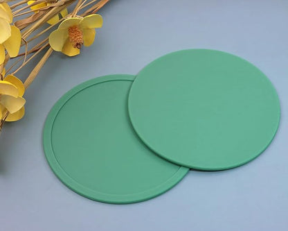 ONLYKXY 3 Pieces 3.93 Inch Silicone Coasters, Round Coasters - Image 4