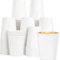 8 oz Paper Cups Small Disposable, 100 Pack White Paper Cups by DrinkGreenLiveClean