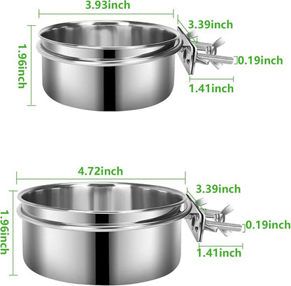 2 Pcs Small Dog Food Water Bowl - Image 2