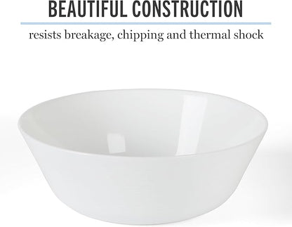 Martha Stewart Opalton 6-Piece 6-Inch Soup and Cereal Bowls – Lightweight, Chip and Break Resistant Opal Glass Bowls for Everyday Use