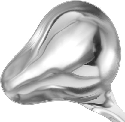 FRCOLOR 2pcs Stainless Steel Duckbill Soup Spoons Long Handle, Smooth Edges - Image 3