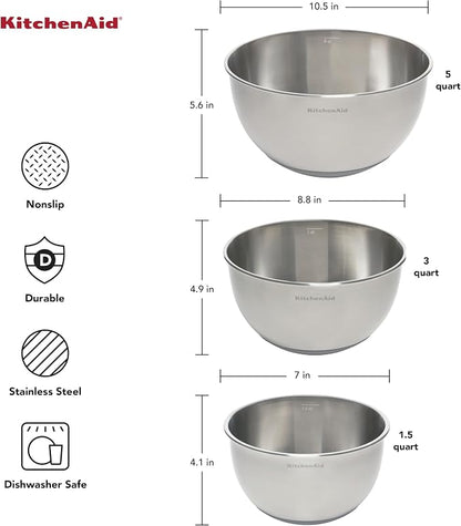 KitchenAid Stainless Steel Mixing Bowls - Image 2