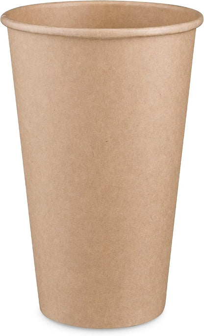 GUSTO [16 oz. - 200 Count Kraft Disposable Paper Cups, Hot Coffee Cups Brown - Image 2