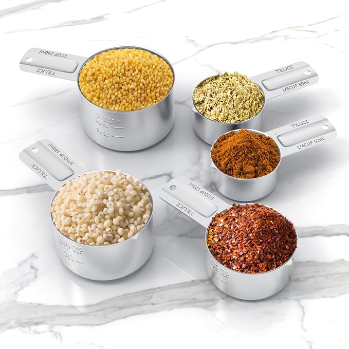 Stainless Steel Measuring Cups Set, Kitchen Gadgets - Image 5