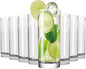Wlasss Drinking Glasses Set of 8, 16oz Glass Cups, Kitchen Highball Glasses by WlasssLightweightGlasswareMakingLifeEasier