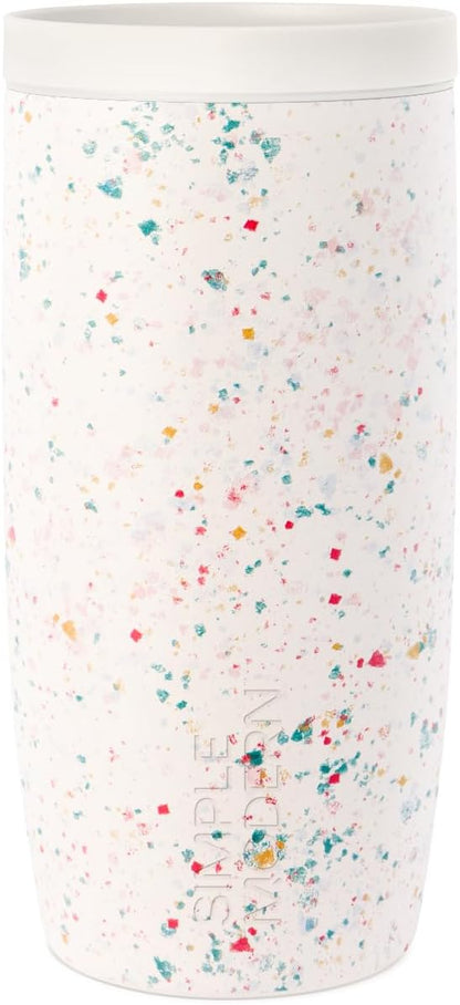 Simple Modern Insulated Travel Coffee Mug 360° Lid | 16oz | Terrazzo | Voyager by Unknown