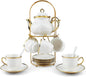 Porcelain Tea Set European Ceramic Tea Cup Saucer Gift Sets by Hebaogugu