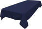 LA Linen Polyester Poplin Washable Rectangular Tablecloth, Stain and Wrinkle Resistant Table Cover 60x84, Fabric Table Cloth for Dinning, Kitchen, Party Navy Blue 60 in x 84 in