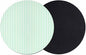 Green White Stripe Coasters Set of 2, Modern Minimalist Geometric Striped Soft by PIEPLE