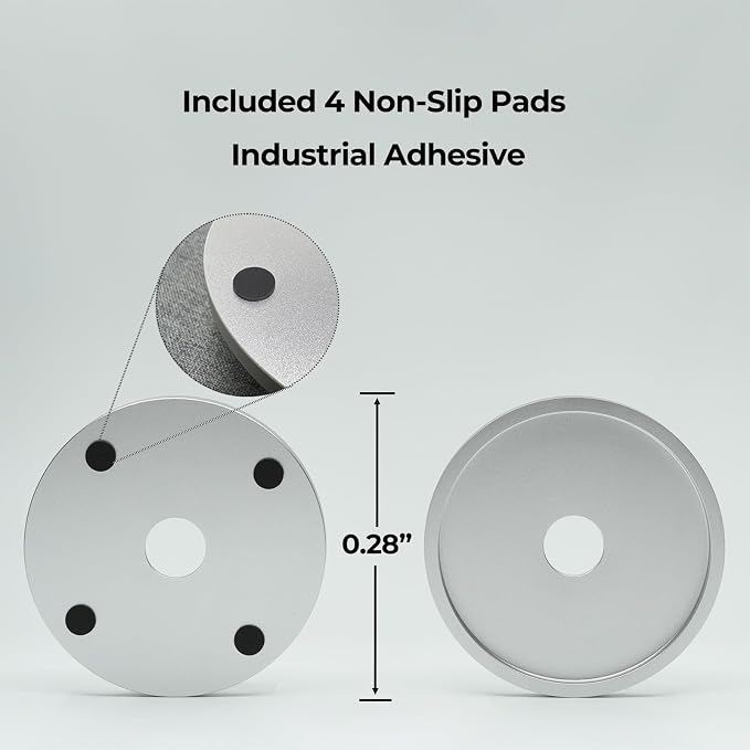 Black Long-Lasting Metal Coaster, Absorbent Replaceable Felt Pads, Non-Slip | - Image 4