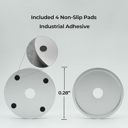 Black Long-Lasting Metal Coaster, Absorbent Replaceable Felt Pads, Non-Slip | - Image 4