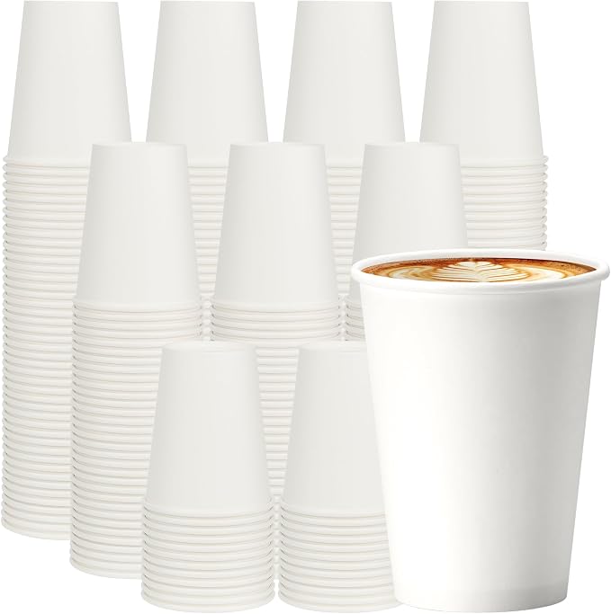 12 oz 1000 Pack Disposable Paper Coffee Cups, Hot Paper Cups, Thickened by VPACKDUO