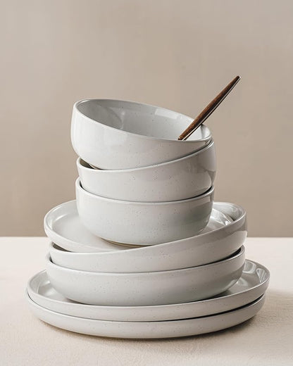 Famiware Milkyway 24-Piece Stoneware Plates and Bowls, Dishes Set - Image 5