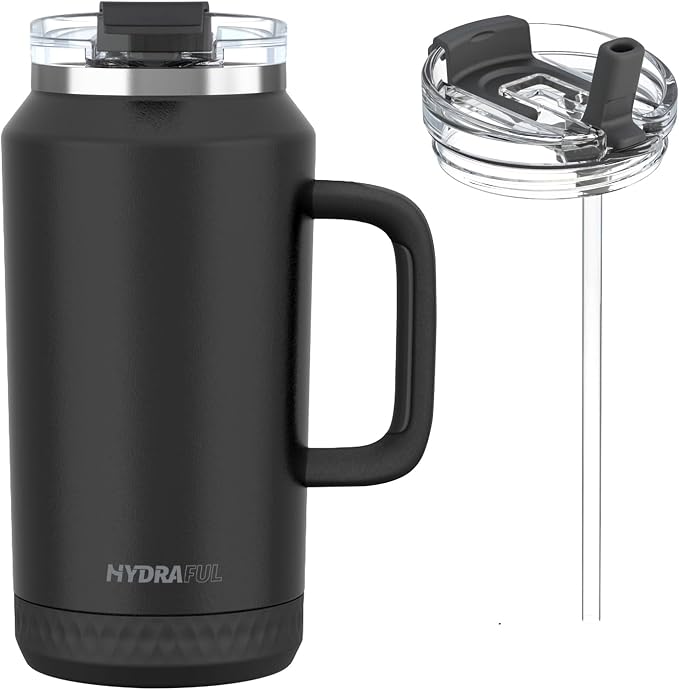Hydraful 64 oz Tumbler with Handle and Straw by Hydraful