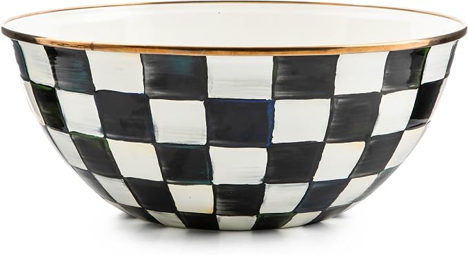 MACKENZIE-CHILDS Everyday Bowl, made from enameled steel, decorative serving by Unknown