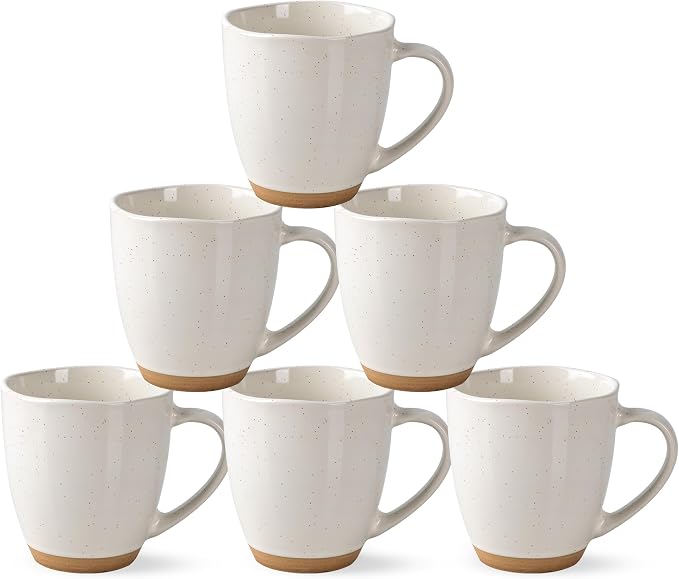 AmorArc 12oz Ceramic Coffee Mugs set of 6, Stylish Coffee Mugs by AmorArc