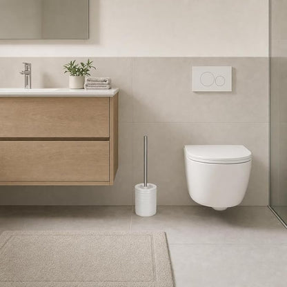 Kleine Wolke Sahara Elegant Stoneware Toilet Brush Holder 14.37" t X 4.72" w - Image 4
