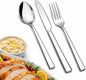 12-Piece Stainless Steel Silverware Set by SANTUO