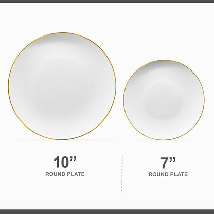 PLASTICPRO 32 Piece Combo Plates Set includes 16-7'' inch Plate & 16-10'' - Image 5