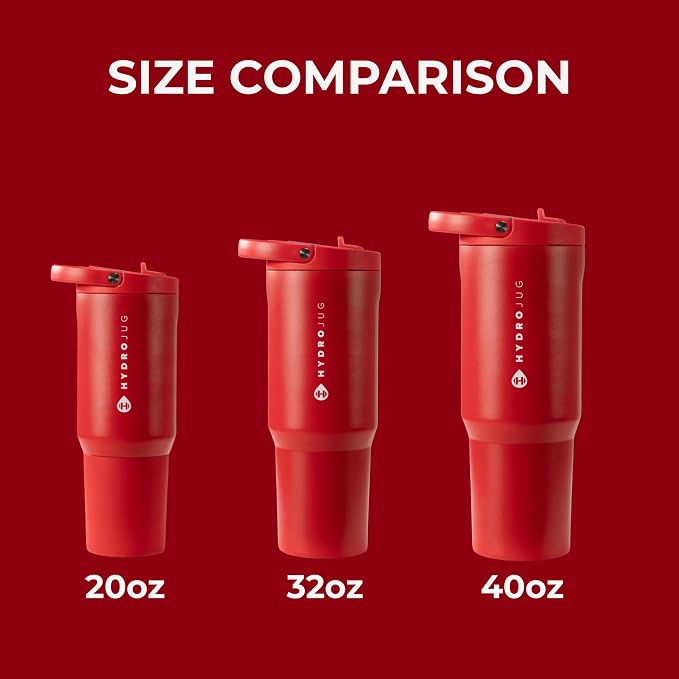 HydroJug Sport 40 oz Insulated Stainless Steel Water Bottle, Alumni Red - Image 4