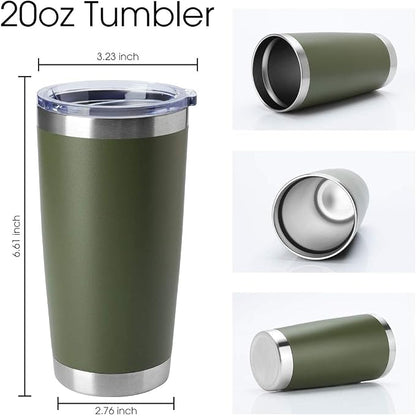 HASLE OUTFITTERS 20oz Stainless Steel Tumblers Bulk, Insulated Travel Cup - Image 2