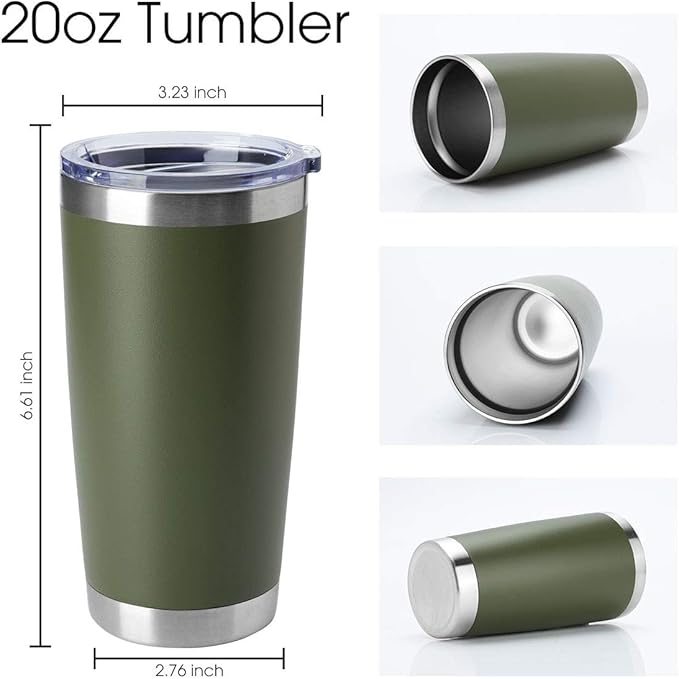 HASLE OUTFITTERS 20oz Tumblers Bulk Stainless Steel Cup - Image 2