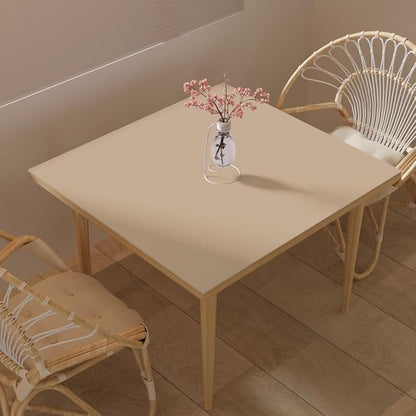 Leather Table Cover,1.8mm Thick,40x40 Inch Table Protector,Table Protector for Dining Room Table,Dining Table Cover,Table Cover Protector.(Light Brown+Gray,40x40)