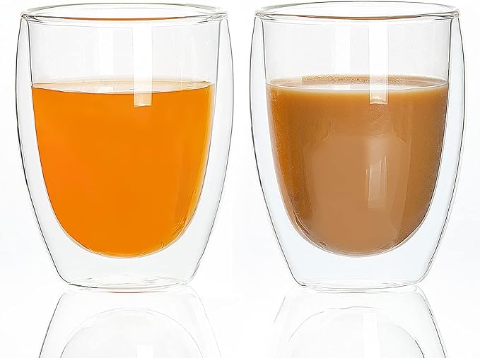 Glass Cups, Double Walled Thermo Espresso Glasses, Insulated Coffee Mugs - Image 3