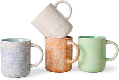 MONITO 17 OZ Coffee Mugs Set of 4, Ceramic Modern Coffee Mugs Set by MONITO