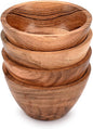Acacia Wood Bowl Sets of 4 for Kitchen Meal Party and Nuts by NIRMAN