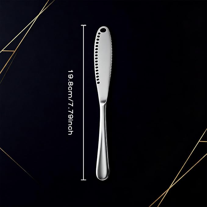 2 Pcs Butter Knife, 3 In 1 Stainless Steel Butter Spreader | Multifunctional - Image 2