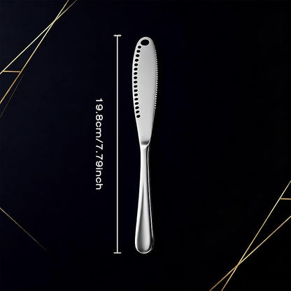 2 Pcs Butter Knife, 3 In 1 Stainless Steel Butter Spreader | Multifunctional - Image 2