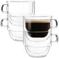 BTaT- Double Walled Stackable Glass Coffee Mugs, 8 oz, Glass Coffee Cups by BrewToATea