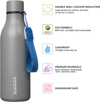 BJPKPK 18oz Insulated Water Bottle, Stainless Steel Bottle - Image 2
