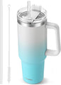 TaroKitc 40 oz Tumbler with Handle | Stainless Steel Insulated Travel Mug with by TaroKitc