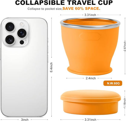 Collapsible Travel Cup, BPA-Free Reusable Water Cup | Lightweight Drinking Cups - Image 4