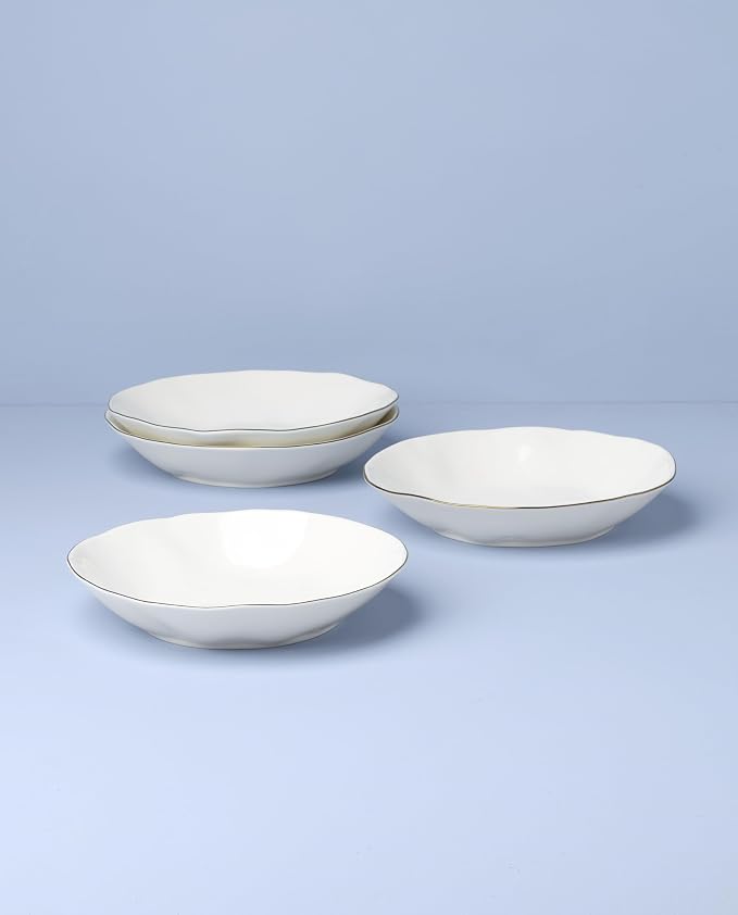 Lenox Blue Bay White Porcelain Pasta Bowl Set - Image 2