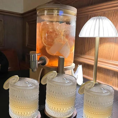Hobnail Drinking Glasses Set of 6, 10 oz, Cocktail Glasses Vintage Glasses - Image 4