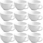 Reallnaive 12 pieces 7.5 oz Porcelain Espresso Cups Set White 220ml Durable by Unknown