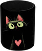 Leather Pen Holder for Desk, Cat Heart Pencil Cup Pen Organizer Makeup Brush by Unknown