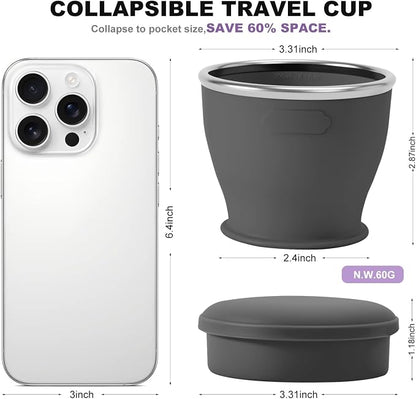 Collapsible Travel Cup, BPA-Free Reusable Water Cup | Lightweight Drinking Cups - Image 4