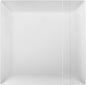 Exquisite Disposable-White-Plastic-Plates-Square Linear (40 Pack) Wedding Dinner Fancy Tableware Dishes (7.5 Inch., White) Single Size Set
