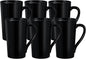 20 oz Ceramic Black Coffee Mugs Set of 6, Large Tall Coffee Mug by YINUOWEI