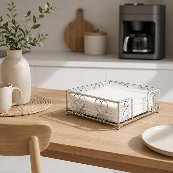 Flat Napkin Holder for Table, Dinner Napkins & Everyday Use - Image 4