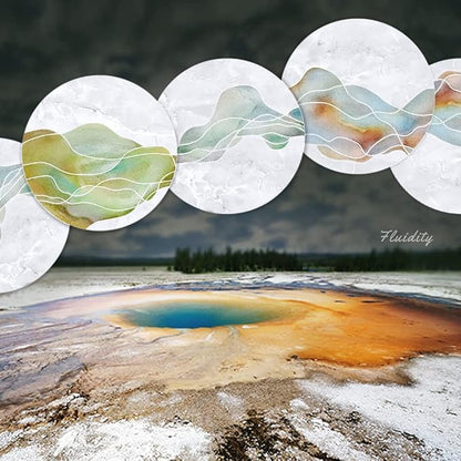 UMIRRO Absorbent Ceramic Stone Coasters Set of 6 - Image 5
