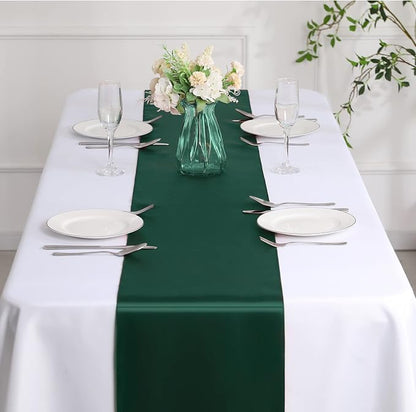 Manyshofu Dark Green Satin Table Runner 12x108 - Image 8