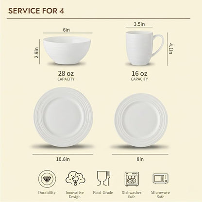 16 Piece Bone China Dinnerware Sets - Image 4